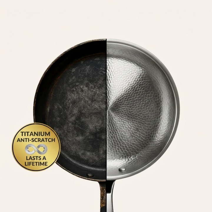 Pure Titanium 2 Pan Utensils Set + FREE LIDS