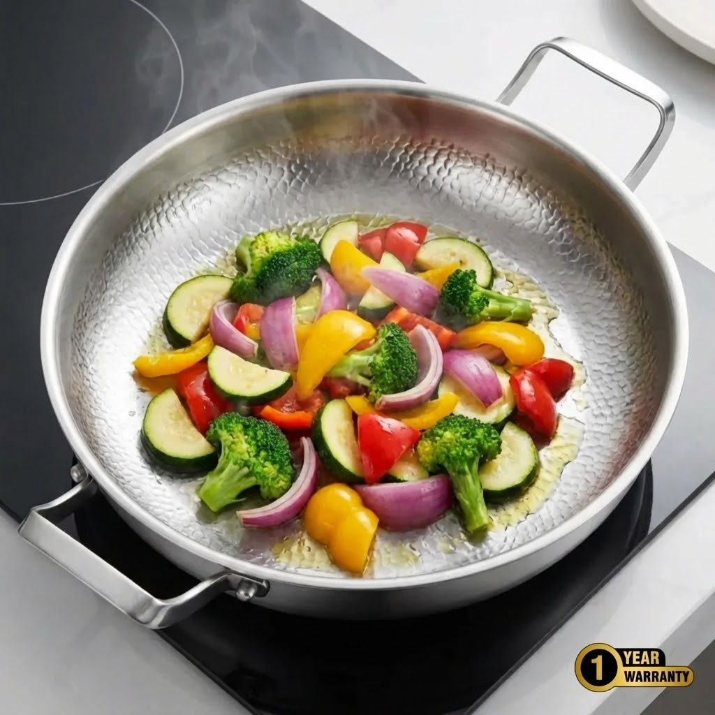 Pure Titanium 4 Pans + Utensils Set + FREE LIDS