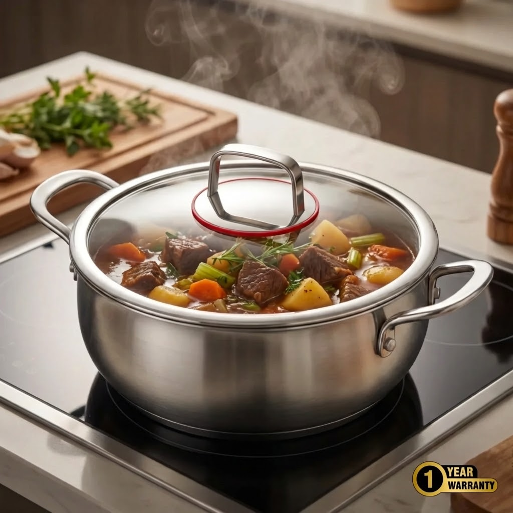 Titanium Deep Casserole Pot Pro + FREE LID